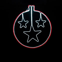 STAR BALL 700 NEON LED 7m NEON DOUBLE SMD ΦΩΤ., ΚΟΚΚΙΝΟ+CW ΣΤΑΘ., IP44, 60X67CM, 1.5m ΚΑΛ. ACA – X0870034113
