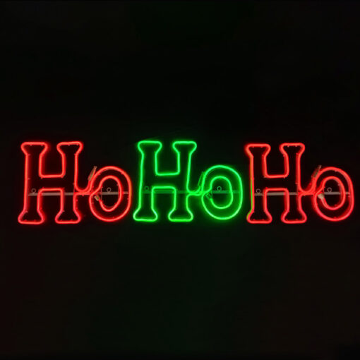 ΦΩΤΙΖΟΜΕΝΗ ΕΠΙΓΡΑΦΗ HOHOHO 750 DOUBLE NEON LED ΦΩΤ. 7,5m ΠΡΑΣΙΝΟ & ΚΟΚΚΙΝΟ FLASH IP65 133*30cm 1.5m ΚΑΛ. ACA – X08750356