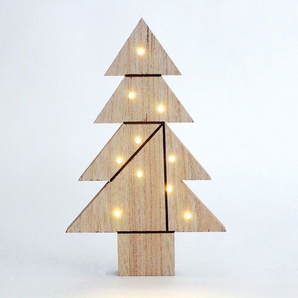 WOODEN TREE TABLE 10 LED WW ΛΑΜΠΑΚΙΑ ΜΠ/ΡΙΕΣ (2AA) IP20 21.5X2.5X35CM ACA – X09101109