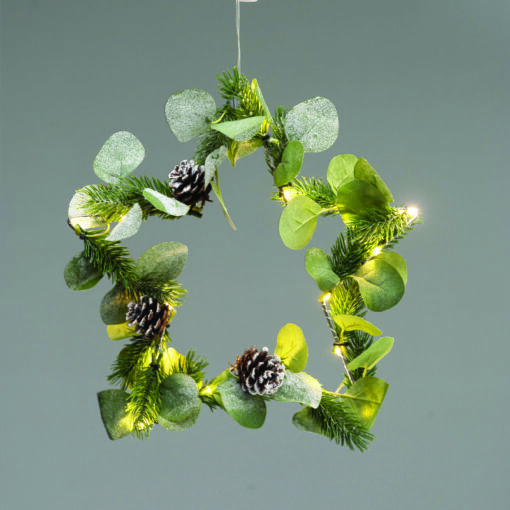 STAR WITH PINES ΔΙΑΚΟΣΜ ΚΡΕΜΑΣΤΟ 20 LED ΛΑΜΠ ΘΕΡΜΑ ΜΠΑΤ 3ΧΑΑ (ΔΕΝ ΣΥΜΠ) IP20  ΔΙΑΜ:30cm 30cm ΚΑΛ ACA – X093018