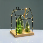 METAL HOUSE WITH TREES ΔΙΑΚΟΣΜ ΚΡΕΜΑΣΤΟ 55 LED ΛΑΜΠ ΘΕΡΜΑ ΜΠΑΤ 3ΧΑΑΑ (ΔΕΝ ΣΥΜΠ) IP20  16.5*12*22cm ACA – X09551111