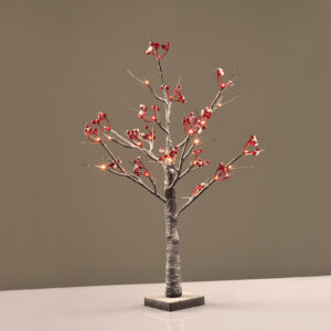 SNOW RED BERRY TREE 24 WW LED ΛΑΜΠΑΚ.ΑΝΤΑΠΤ.(24VDC) IP44 10X10X60CM 3M KΑΦΕ ΚΑΛ. ΤΡΟΦ. ACA – X1024143