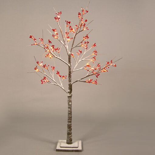 SNOW RED BERRY TREE 48 WW LED ΛΑΜΠΑΚ.ΑΝΤΑΠΤ.(24VDC) IP44 20X20X120CM 3M KΑΦΕ ΚΑΛ. ΤΡΟΦ. ACA – X1048143