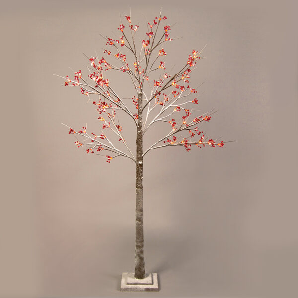 SNOW RED BERRY TREE 96 WW LED ΛΑΜΠΑΚ.ΑΝΤΑΠΤ.(24VDC) IP44 24X24X180CM 3M KΑΦΕ ΚΑΛ. ΤΡΟΦ. ACA – X1096143