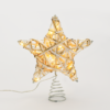 “WHITE & GOLD CONVEX STAR” 20 MINI WW LED ΛΑΜΠ. ΜΠΑΤ. 3ΧΑΑ,IP20 23x5x20cm ACA – X11201124