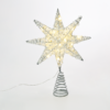 “SILVER TINSEL THREAD STAR 1” 20 MINI WW LED ΛΑΜΠ. ΜΠΑΤ. 3ΧΑΑ,IP20 28x5x20cm ACA – X112011281