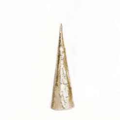 CHAMPAGNE GOLD & WHITE SEQUIN CONE TREE 35 WW LED ΛΑΜΠ. ΜΠΑΤ. 3ΧΑΑ,IP20 Φ27.5X90CM ACA – X1135118