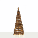 “NATURAL RATTAN CONE TREE” 40 MINI WW LED ΛΑΜΠ. ΜΠΑΤ. 3ΧΑΑ,IP20 Φ22X60CM ACA – X11401120