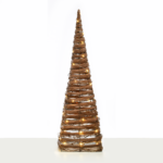 “NATURAL RATTAN CONE TREE” 50 MINI WW LED ΛΑΜΠ. ΜΠΑΤ. 3ΧΑΑ,IP20 Φ27X90CM ACA – X11501120