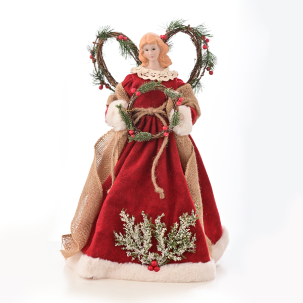 ΔΙΑΚ/ΚΟ ΥΦΑΣΜΑΤΙNΟ ΑΓΓΕΛΟΣ ΜΕ ΚΟΚΚΙΝΟ ΦΟΡΕΜΑ 40CM ACA – X124006