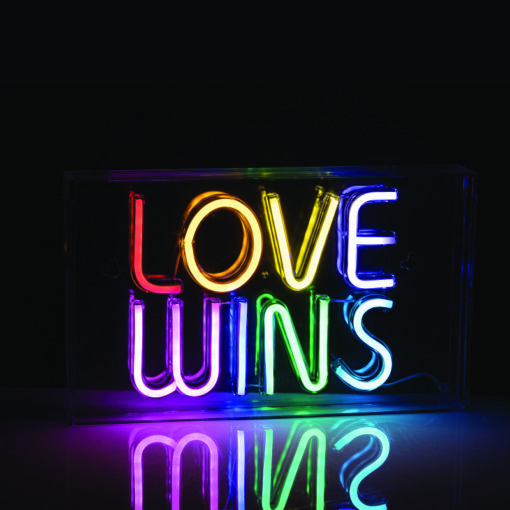 LOVE WINS 120 NEON LED ΛΑΜΠ USB ΚΑΛ 2m ΠΟΛΥΧΡΩΜΑ IP20 31*4,6*19cm 2m ΚΑΛ ACA – X131203718