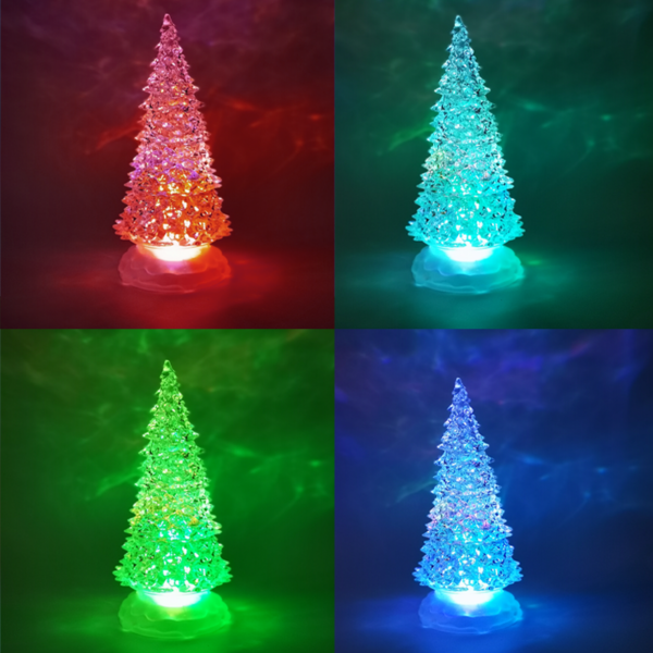 “CRYSTAL PLASTIC TREE” 1 RGB LED ΜΠΑΤ (3xAAA) ΠΡΟΓΡΑΜ(ΕΝΑΛΛΑΓΗ ΧΡΩΜ) IP20 Φ10x25cm ACA – X1313109