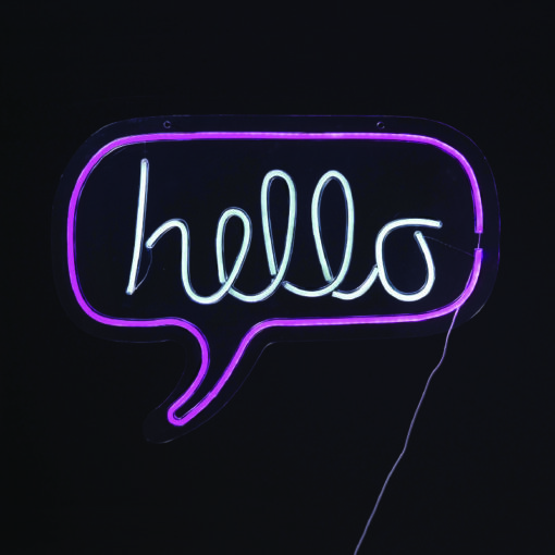 HELLO 350 NEON LED ΛΑΜΠ USB ΚΑΛ 2m ΡΟΖ IP20 62*2*46cm ACA – X1335014722