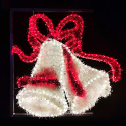 DOUBLE BELLS WITH BOW 468LED ΕΠΙΣΤΗΛ ΣΧΕΔ 13m ΜΟΝΟΚ ΦΩΤΟΣ ΚΟΚΚΙΝ & ΛΕΥΚ ΣΤΑΘ IP65 80×80 cm 1,5m ΚΑΛ ACA – X1746814011