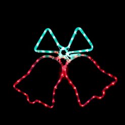 DOUBLE BELLS 72LED ΣΧΕΔΙΟ 3m ΜΟΝΟΚΑΝΑΛ ΦΩΤΟΣΩΛ GREEN-RED ΜΗΧΑΝΙΣΜ FLASH IP44 55x55cm 1.5m ΚΑΛΩΔ ACA – X2BELLEDMC55