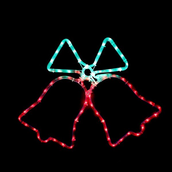DOUBLE BELLS 72LED ΣΧΕΔΙΟ 3m ΜΟΝΟΚΑΝΑΛ ΦΩΤΟΣΩΛ GREEN-RED ΜΗΧΑΝΙΣΜ FLASH IP44 55x55cm 1.5m ΚΑΛΩΔ ACA – X2BELLEDMC55
