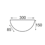 ΑΠΛΙΚΑ 30cm ΛΕΥΚΟ ΓΥΑΛΙ ALBATRE ACA – XD01302W