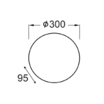 ΠΛΑΦΟΝΙΕΡΑ Φ40 ΛΕΥΚΟ ΓΥΑΛΙ ALBATRE ACA – XD01400W