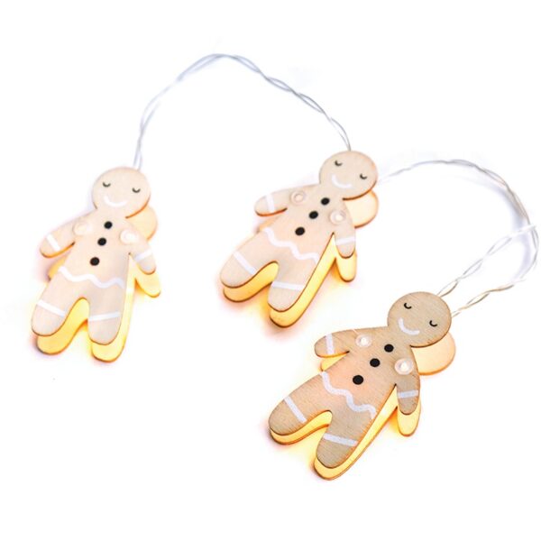 WOODEN STRING LIGHTS (GINGERBREAD)” ΜΠΙΣΚΟΤΟ 10 LED ΛΑΜΠΑΚIA ΣΕΙΡΑ ΜΠΑΤΑΡ(2xΑΑ) ΘΕΡΜΟ ΛΕΥΚΟ IP20 ACA – XF10WW2A