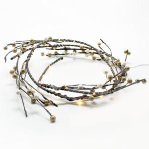 “CHRISTMAS WREATH” ΣΤΕΦΑΝΙ ΠΕΡΛΕΣ 30 MINI LED ΛΑΜΠ ΜΕ ΚΑΛΩΔΧΑΛΚΟΥ&ΜΠΑΤΑΡ.(3xAA) ΘΕΡΜΟ ΛΕΥΚΟ ACA – XFPEARL302A