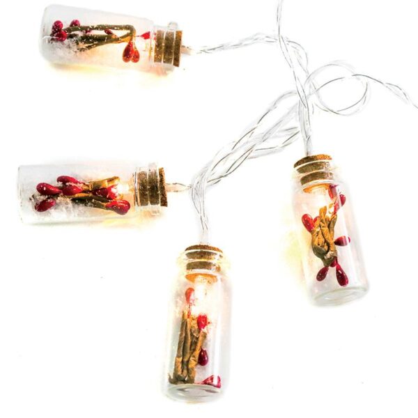 ”MINI GLASS BOTTLE KOKKINO MOYPO 10 LED ΛΑΜΠΑΚ ΣΕΙΡΑ ΜΠΑΤΑΡ(2xΑΑ) ΘΕΡΜΟ ΛΕΥΚΟ IP20 135+30cm ΔΙΑΦΑΝ  ACA – XI10WW2A