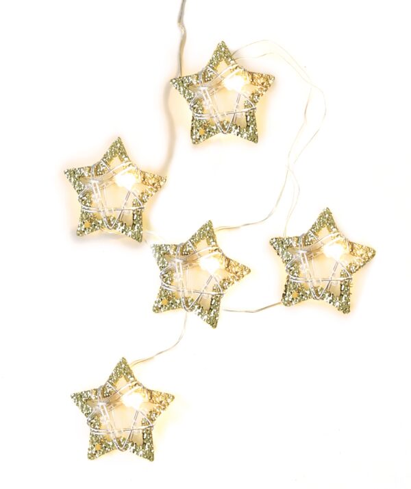 DIAMOND & JEWELRY STRING LIGHTS” ΑΣΤΕΡΙ 20 LED ΛΑΜΠΑΚIA ΣΕΙΡΑ ΜΠΑΤΑΡ(2xΑΑ) ΘΕΡΜΟ ΛΕΥΚΟ IP20 190+30cm  ACA – XL20WW2A