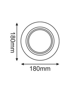 Βάση Σποτ AR111 Στρογγυλή Ρυθμιζόμενη Μαύρη Φ180 ACA –  XMCAR1B