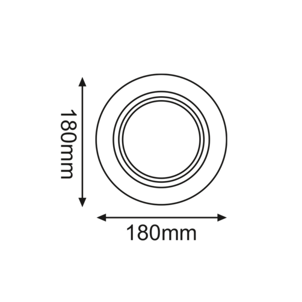Βάση Σποτ AR111 Στρογγυλή Ρυθμιζόμενη Λευκή 185×185 ACA –  XMCAR1W
