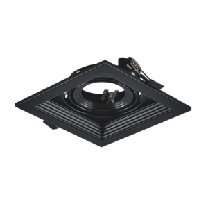 Βάση Σπότ Χωνευτή 130×130 Μαύρη 1xGU10 ACA – XMGU1B