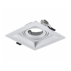 Βάση Σπότ Χωνευτή 130×130 Λευκή 1xGU10 ACA – XMGU1W