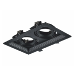 Βάση Σπότ Χωνευτή 130×225 Μαύρη 2xGU10 ACA – XMGU2B