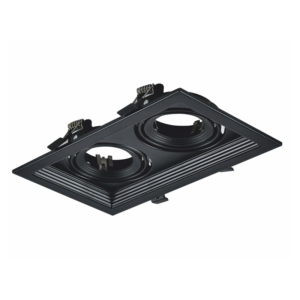 Βάση Σπότ Χωνευτή 130×225 Μαύρη 2xGU10 ACA – XMGU2B