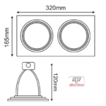 ACA ΣΠΟΤ AR111 XMS ΔΙΠΛΟ ΛΕΥΚΟ ΤΕΤΡΑΓΩΝΟ 320×165  –  XMSAR2W