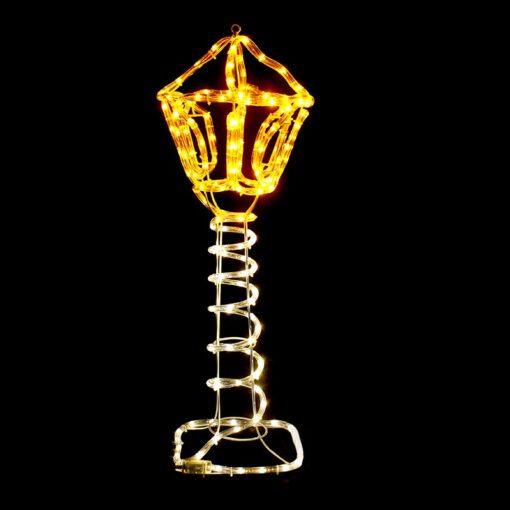 POST LAMP 168LED ΣΧΕΔΙΟ 7m ΜΟΝΟΚΑΝΑΛ ΦΩΤΟΣΩΛ ΘΕΡΜΟ ΛΕΥΚΟ-YELLOW ΜΗΧΑΝΙΣΜΟ FLASH IP44 27x27x80cm ACA – XPOSTLEDWWY80