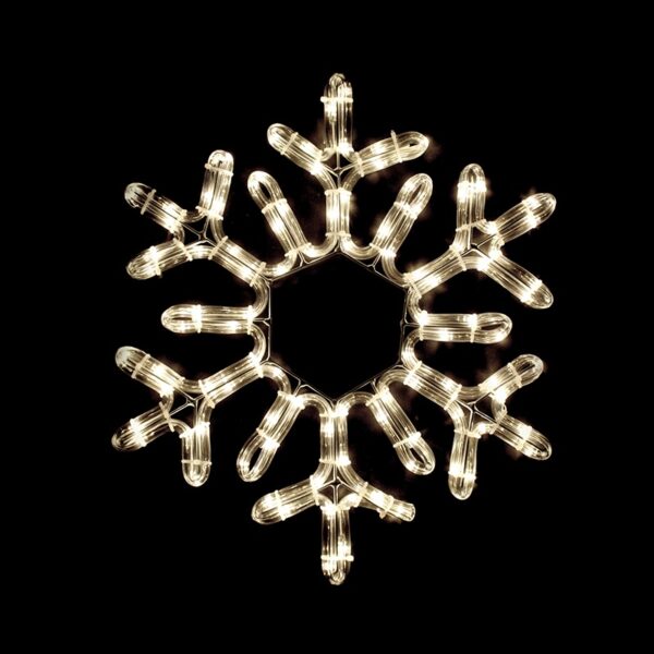 SNOWFLAKE 96 LED ΣΧΕΔΙΟ 4m ΜΟΝΟΚΑΝΑΛ ΦΩΤΟΣΩΛ ΘΕΡΜΟ ΛΕΥΚΟ IP44 38cm 1.5m ΚΑΛΩΔ ACA – XSNOWALEDWW38