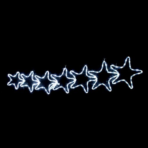 7 STARS 144LED ΣΧΕΔΙΟ 6m ΜΟΝΟΚΑΝΑΛ ΦΩΤΟΣΩΛ ΨΥΧΡΟ ΛΕΥΚΟ ΜΗΧΑΝΙΣΜΟ FLASH IP44 119x37cm 1.5m ΚΑΛΩΔ ACA – XSTARSLEDW119