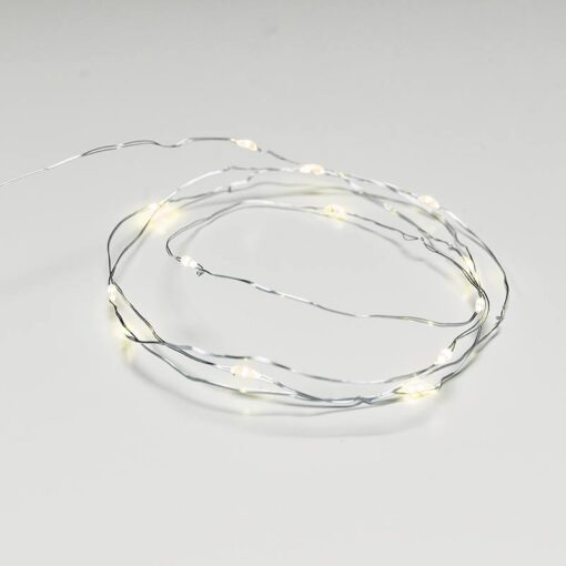 12 LED ΛΑΜΠΑΚIA ΣΕΙΡΑ ΘΕΡΜΟ ΛΕΥΚΟ ΑΣΗΜΙ ΚΑΛΩΔ ΧΑΛΚΟΥ & ΜΠΑΤΑΡ 2xAA IP20 1.2m+10cm 0.72W ACA – X0112113
