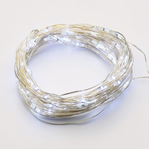 20 LED ΛΑΜΠΑΚ ΣΕΙΡΑ ΨΥΧΡΟ ΛΕΥΚΟ ΑΣΗΜΙ ΚΑΛΩΔ ΧΑΛΚΟΥ & ΜΠΑΤΑΡ 2xCR2032 IP20 2m+10cm 1.2W ACA – X0120213