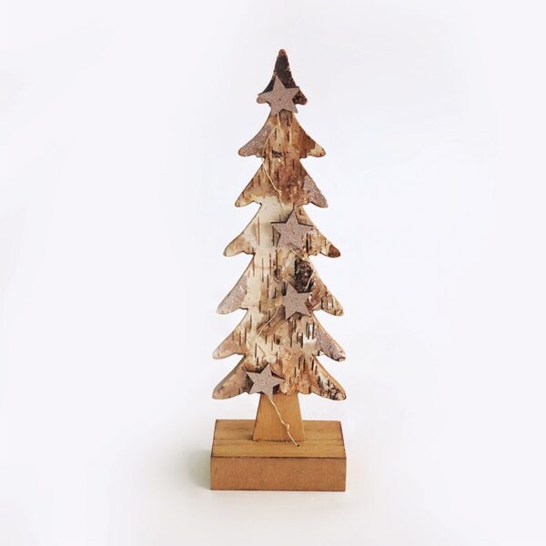 WOODEN XMAS TREE LIGHT” KΑΦΕ ΔΕΝΤΡΟ-ΜΙΚΡΟ 5 LED ΛΑΜΠΑΚΙΑ ΜΠΑΤΑΡ(2xAAA) ΘΕΡΜΟ ΛΕΥΚΟ IP20 9.5x6x31cm ACA – XTREBWW313A