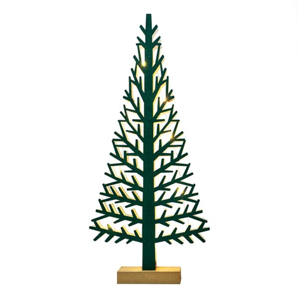 WOODEN XMAS TREE LIGHT” ΠΡΑΣΙΝΟ ΔΕΝΤΡΟ-ΜΕΓΑΛΟ 10LED ΛΑΜΠΑΚΙΑ ΜΠΑΤΑΡ(2xAAA) ΘΕΡΜΟ ΛΕΥΚΟ IP20 21x5x47cm ACA – XTREGWW473A
