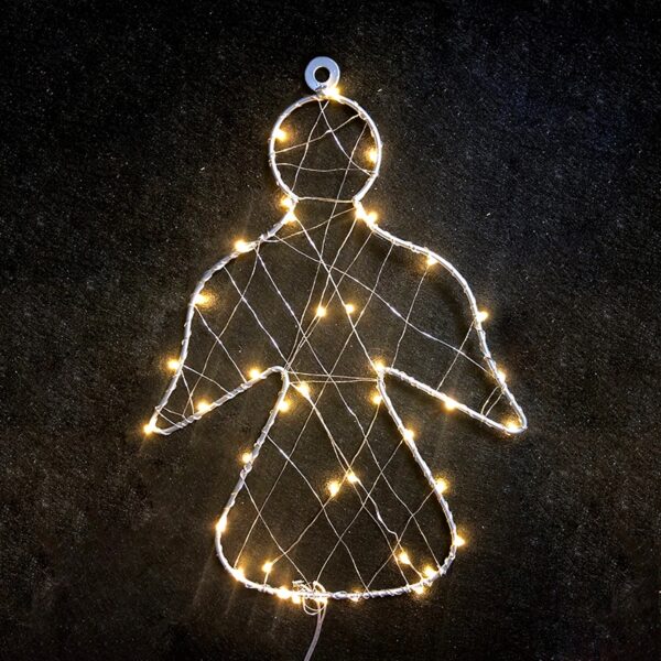 1D Copper Wire Metal Motifs  ΑΓΓΕΛΟΣ 40 ΜINI LED ΛΑΜΠΑΚ ΜΕ ΚΑΛΩΔΧΑΛΚΟΥ &ΑΝΤΑΠΤΡΟΡΑ(3V DC)ΘΕΡΜΟ  ACA – XWANGEL29A