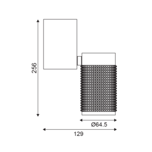ΟΡΟΦΗΣ ΦΩΤΙΣΤΙΚΟ 1ΧGU10 ΜΑΥΡΟ ΑΛΟΥΜΙΝΙΟ 6,5X13X26CM MEGATRON1 ACA DECOR – YL10C117BK