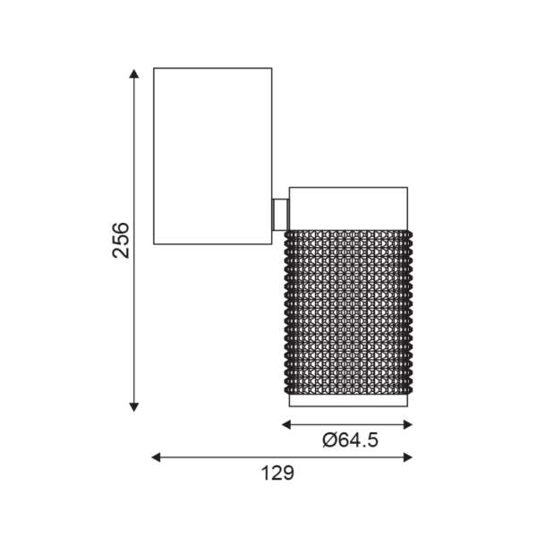 ΟΡΟΦΗΣ ΦΩΤΙΣΤΙΚΟ 1ΧGU10 ΜΑΥΡΟ ΑΛΟΥΜΙΝΙΟ 6,5X13X26CM MEGATRON1 ACA DECOR – YL10C117BK