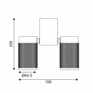 ΟΡΟΦΗΣ ΦΩΤΙΣΤΙΚΟ 2ΧGU10 ΜΑΥΡΟ ΑΛΟΥΜΙΝΙΟ 6,5X20X26CM MEGATRON1 ACA DECOR – YL10C217BK