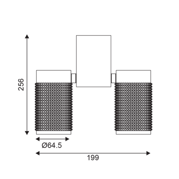ΟΡΟΦΗΣ ΦΩΤΙΣΤΙΚΟ 2ΧGU10 ΜΑΥΡΟ ΑΛΟΥΜΙΝΙΟ 6,5X20X26CM MEGATRON1 ACA DECOR – YL10C217BK