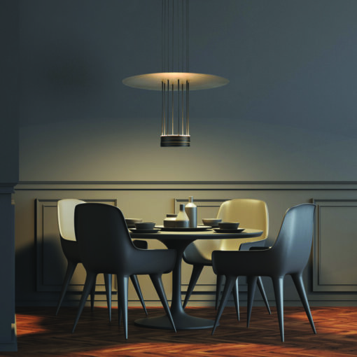 ΚΡΕΜΑΣΤΟ ΦΩΤΙΣΤΙΚΟ LED 18W 3000K  1260LM ELIA ΜΑΥΡΟ ΜΕΤ/ΚΟ IP20 D60XH104CM  ACA DECOR – YL1691LEDPBK