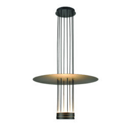 ΚΡΕΜΑΣΤΟ ΦΩΤΙΣΤΙΚΟ LED 18W 3000K  1260LM ELIA ΜΑΥΡΟ ΜΕΤ/ΚΟ IP20 D60XH104CM  ACA DECOR – YL1691LEDPBK