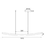 ΚΡΕΜΑΣΤΟ ΦΩΤΙΣΤΙΚΟ LED 20W 3000K 1400LM NAAVA ΛΕΥΚΟ ΑΛΟΥΜΙΝΙΟ IP20 102X15X110CM ACA DECOR – YL1721LEDPWH