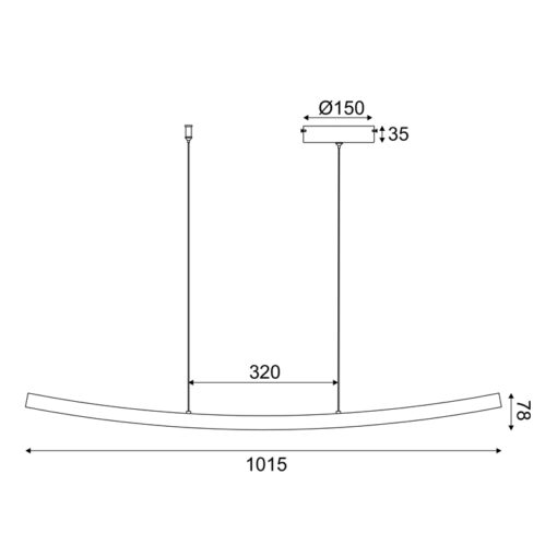 ΚΡΕΜΑΣΤΟ ΦΩΤΙΣΤΙΚΟ LED 20W 3000K 1400LM NAAVA ΛΕΥΚΟ ΑΛΟΥΜΙΝΙΟ IP20 102X15X110CM ACA DECOR – YL1721LEDPWH