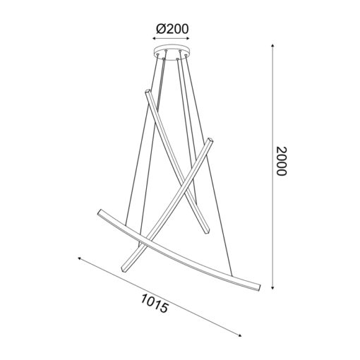 ΚΡΕΜΑΣΤΟ ΦΩΤΙΣΤΙΚΟ LED 60W 3000K 4200LM NAAVA ΛΕΥΚΟ ΑΛΟΥΜΙΝΙΟ IP20 102X15X110CM ACA DECOR – YL1723LEDPWH